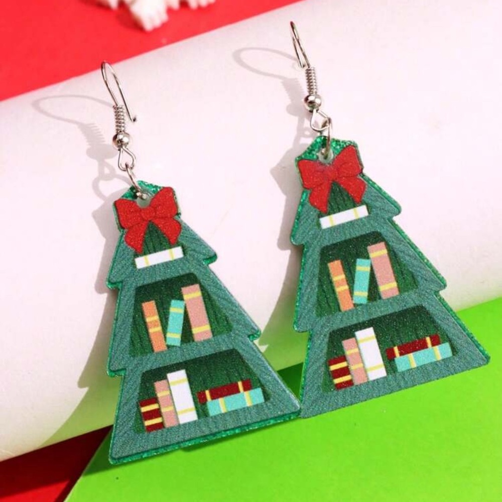 Festive Christmas Tree Earrings